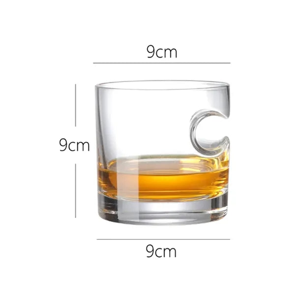 12 oz. Round Wave Whiskey Glass with Grip Curve