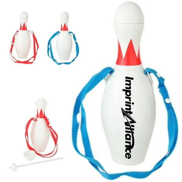 Bowling Pin Shaped Water Bottle with Strap