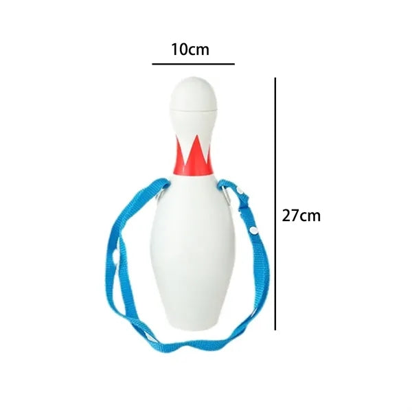 Bowling Pin Shaped Water Bottle with Strap