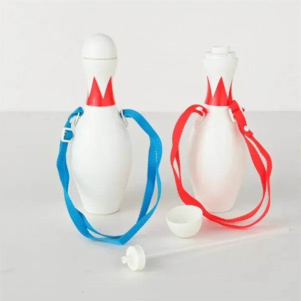 Bowling Pin Shaped Water Bottle with Strap