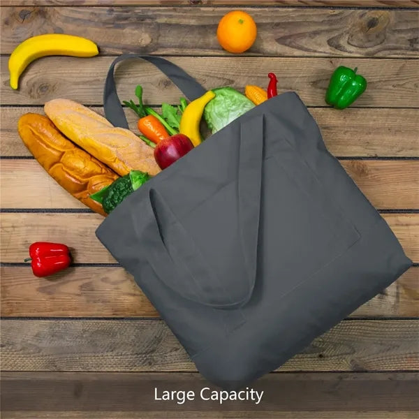 Canvas Tote Bag with Zipper