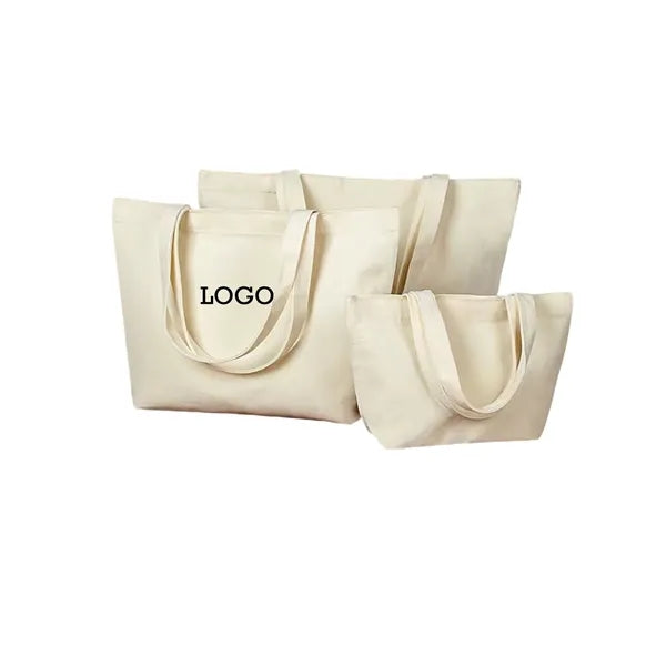 Canvas Zipper Tote Bag