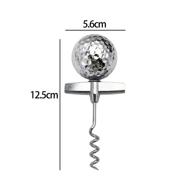 Golf Ball Design Metal Corkscrew Wine Opener w/ Custom Logo