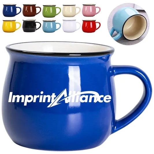 10 oz. Colorful Ceramic Coffee Mug with Custom Logo