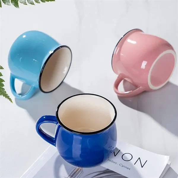 10 oz. Colorful Ceramic Coffee Mug with Custom Logo
