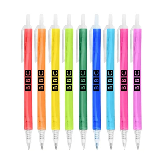 Union Printed - Ellis Frosted Translucent Stick Click Pen