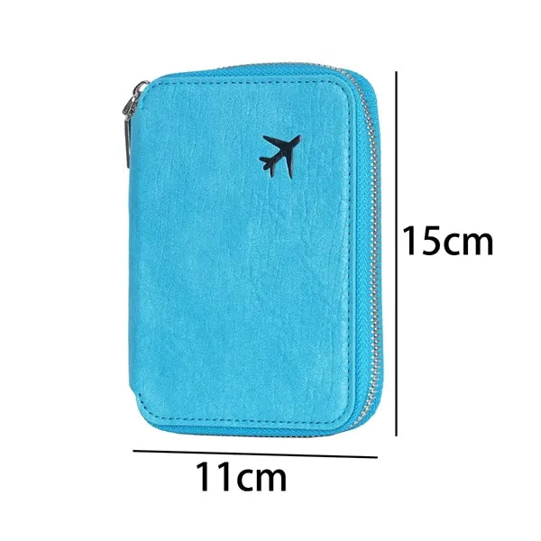 RFID Blocking Passport Holder with Multi Card Slots