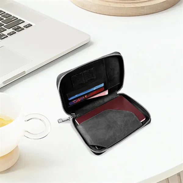 RFID Blocking Passport Holder with Multi Card Slots