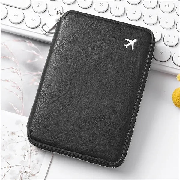 RFID Blocking Passport Holder with Multi Card Slots