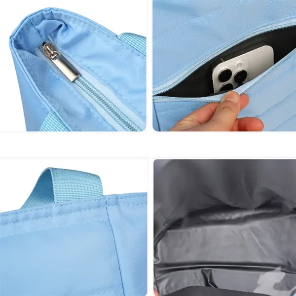 Large Capacity Cooler Bag for 15 Cans with Adjustable Strap