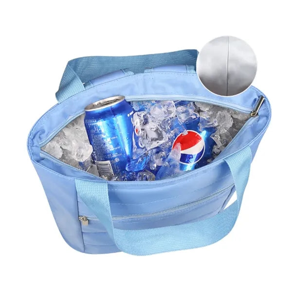 Large Capacity Cooler Bag for 15 Cans with Adjustable Strap