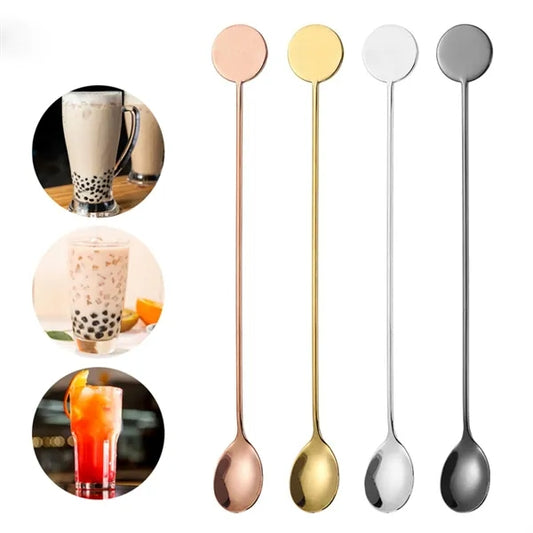 8.27" Long Round Top 304 Stainless Steel Bar Spoon Cocktail