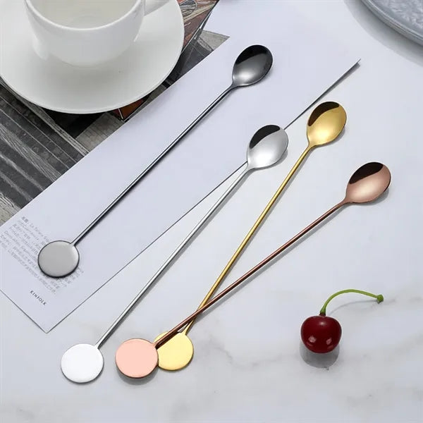 8.27" Long Round Top 304 Stainless Steel Bar Spoon Cocktail
