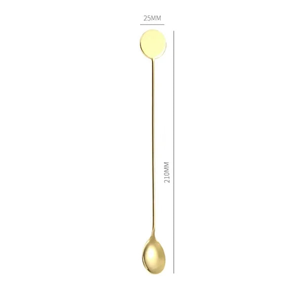 8.27" Long Round Top 304 Stainless Steel Bar Spoon Cocktail