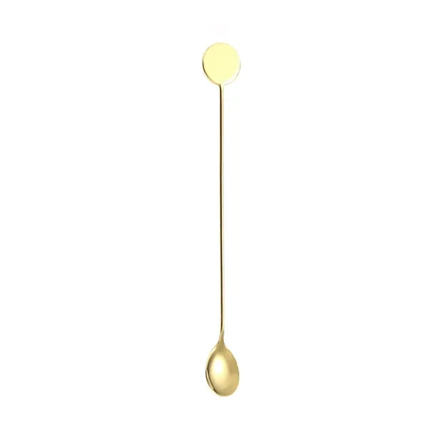 8.27" Long Round Top 304 Stainless Steel Bar Spoon Cocktail