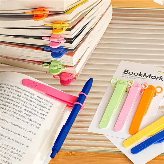 Silicone Bookmark with Pen Holder