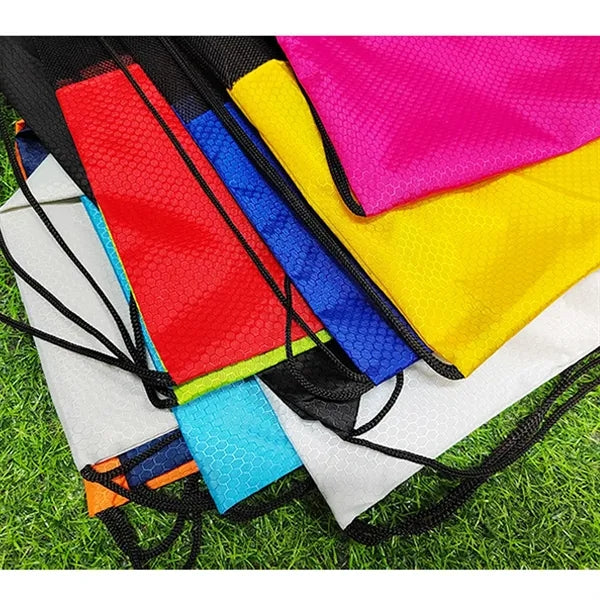 Sport gym basketball drawstring backpack mesh ball bag