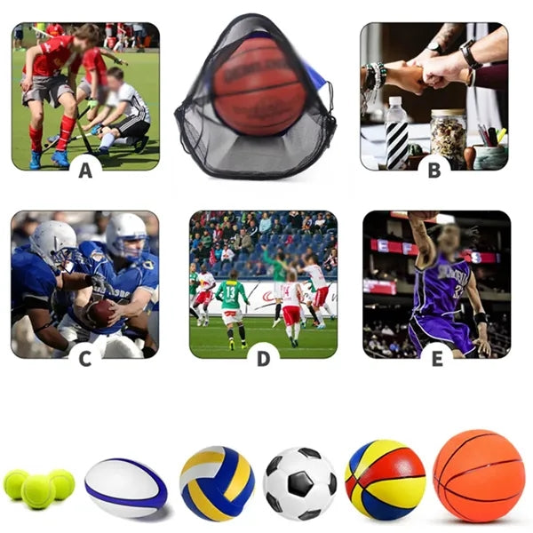 Sport gym basketball drawstring backpack mesh ball bag