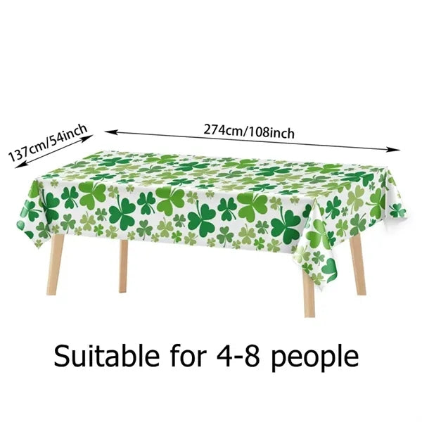 St. Patrick's Day Shamrock Tablecloth