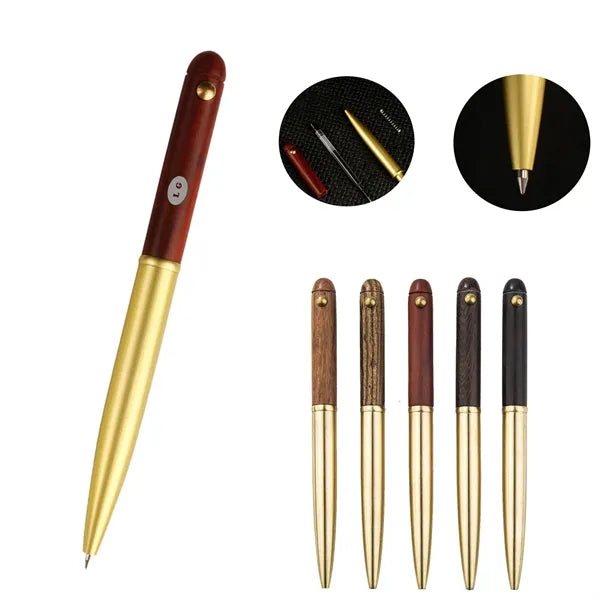 Retro Wooden Retractable Ballpoint Pen