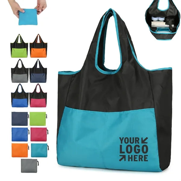 Foldable Oxford Travel Grocery Tote Bag