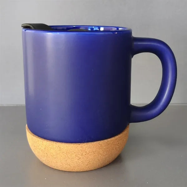 12Oz Insulated Cork Bottom Ceramic Mug