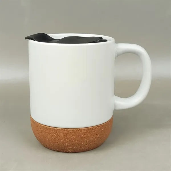 12Oz Insulated Cork Bottom Ceramic Mug
