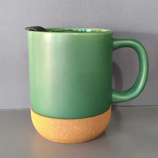 12Oz Insulated Cork Bottom Ceramic Mug