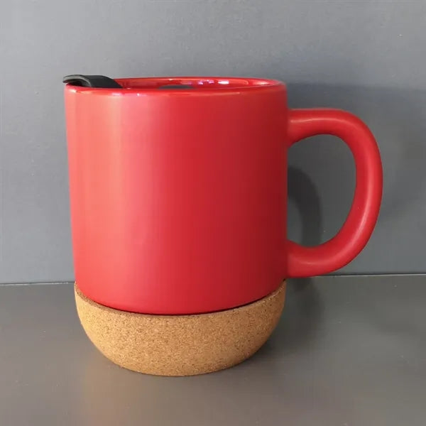 12Oz Insulated Cork Bottom Ceramic Mug
