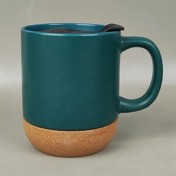 12Oz Insulated Cork Bottom Ceramic Mug