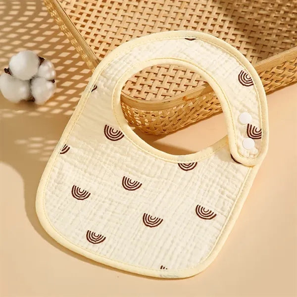 Cotton Baby Drool Bib, Waterproof Stain-Resistant Bib Apron