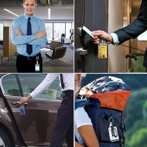 Retractable ID Card Badge Holder