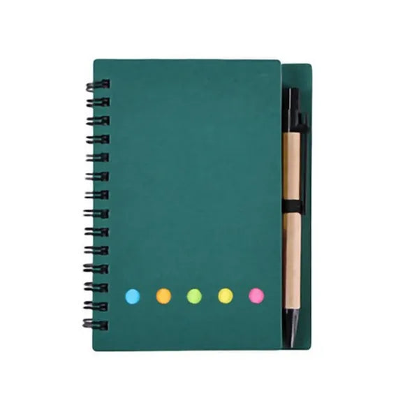 Eco Spiral Notebook with Sticky Notes