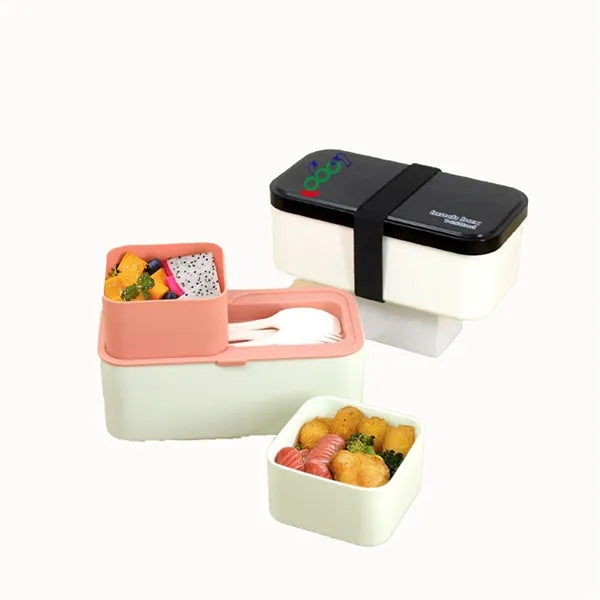 Sectioned Bento Container with Tie-Down Band