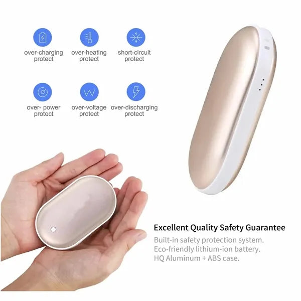 Portable hand warmer charging treasure two-in-one