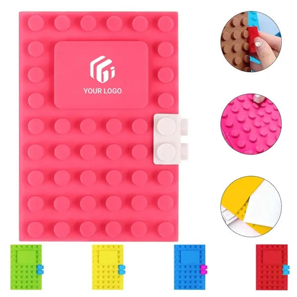 Novelty refillable A6 diary notebook with silicone cover