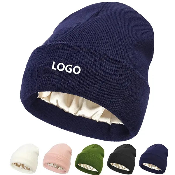 Satin Lined Soft Winter Beanie Hats