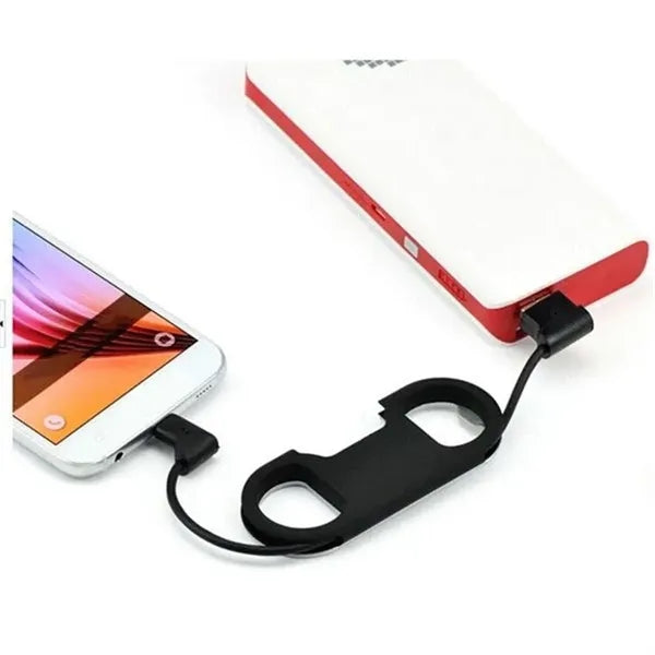 Charging Cable Bottle Opener Keychain