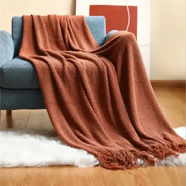 Soft Knit Woven Blanket