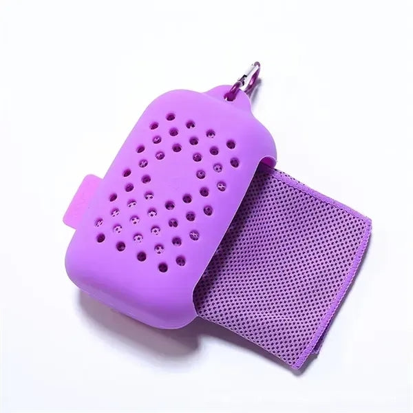 Portable Cooling Towel with Silicone Case