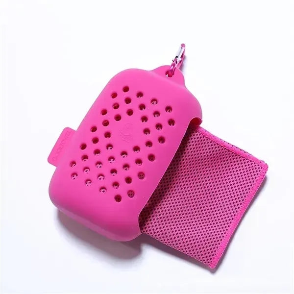 Portable Cooling Towel with Silicone Case