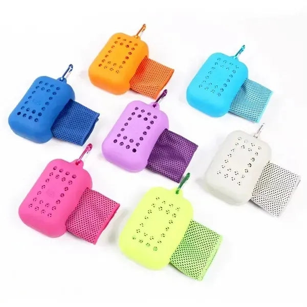Portable Cooling Towel with Silicone Case
