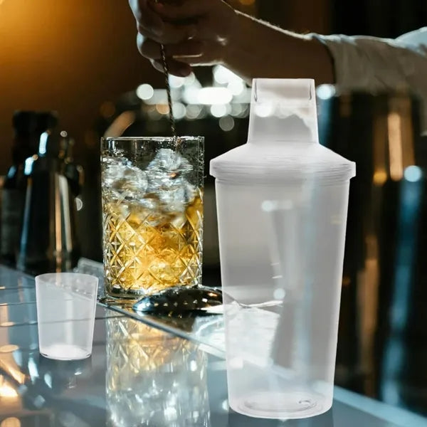 21oz. Color Plastic Cocktail Shaker w/ Lid and Custom Logo