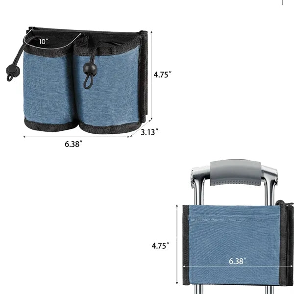 Dual Cup Holder For Luggage Handle