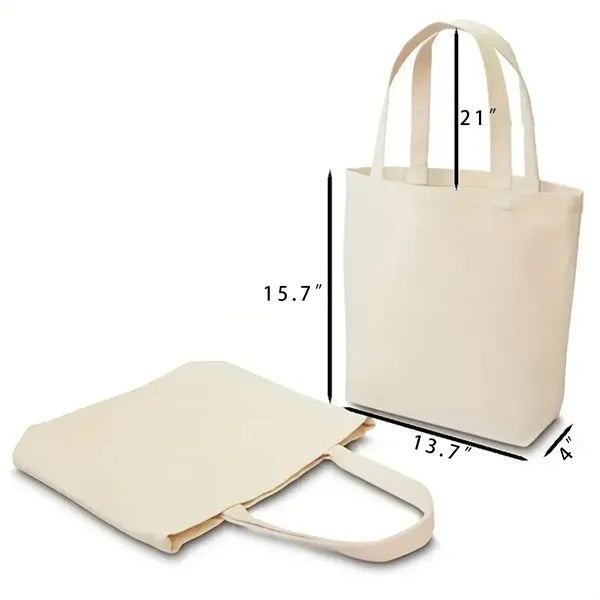 Canvas Grocery Tote W/ Gusset