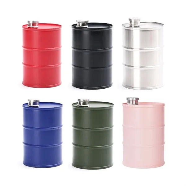 25oz.Stainless Steel Barrel Flask with Custom Logo