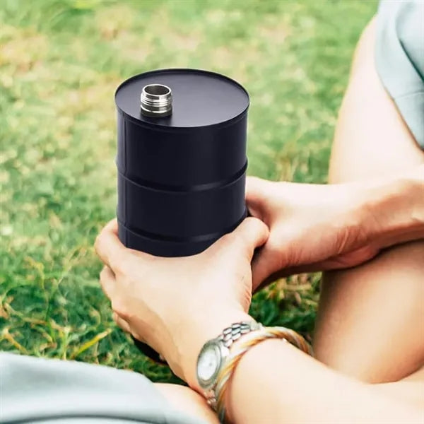 25oz.Stainless Steel Barrel Flask with Custom Logo