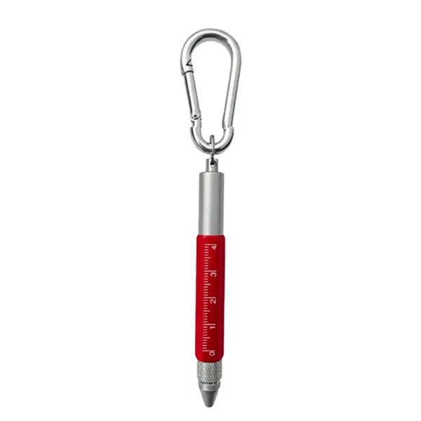 Metal 6 In 1 Carabiner Tool Pen