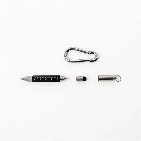 Metal 6 In 1 Carabiner Tool Pen