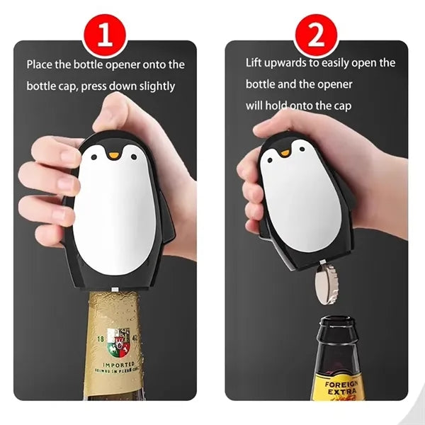 Penguin Shaped Magnetic Bottle Opener